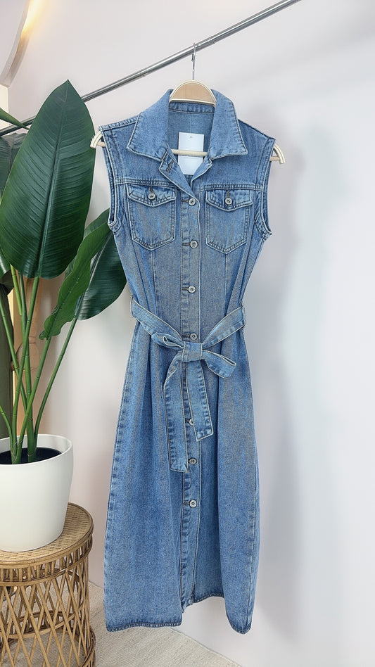 VESTIDO VAQUERO LARGO